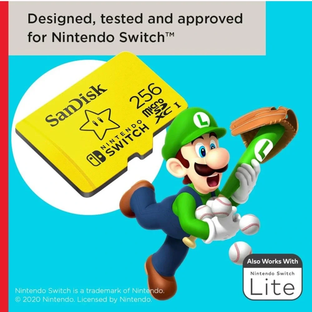 Nintendo Switch 256gb Sandisk Micro Card SD